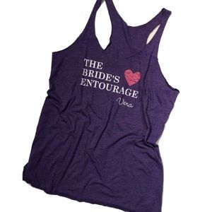 Purple racer back tee shirt Bride Vera